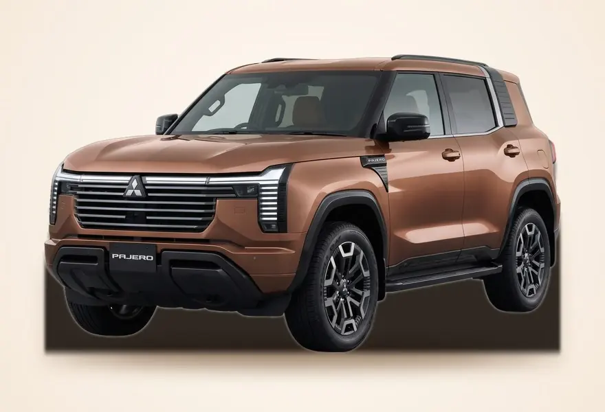 Mitsubishi Pajero, three-quarter front view